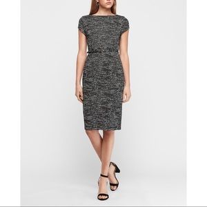 EXPRESS Jacquard Seamed Sheath Dress